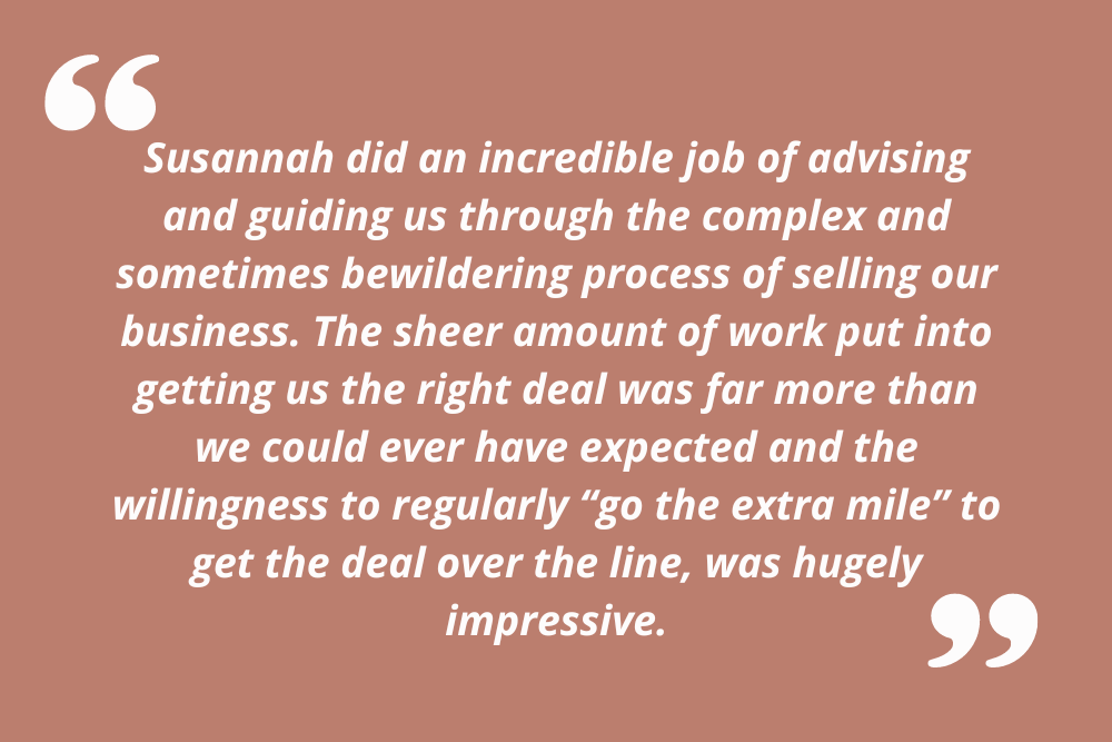 Testimonial for Susannah Adams Monnow Corporate Consulting